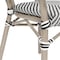 Flash Furniture Marseille Thonet French Bistro Stacking Chair w/Arms, Black/White Textilene/Bamboo Print Alum Frame SDA-AD642002A-TXT-BLKWH-LTNAT-GG - alternate 7